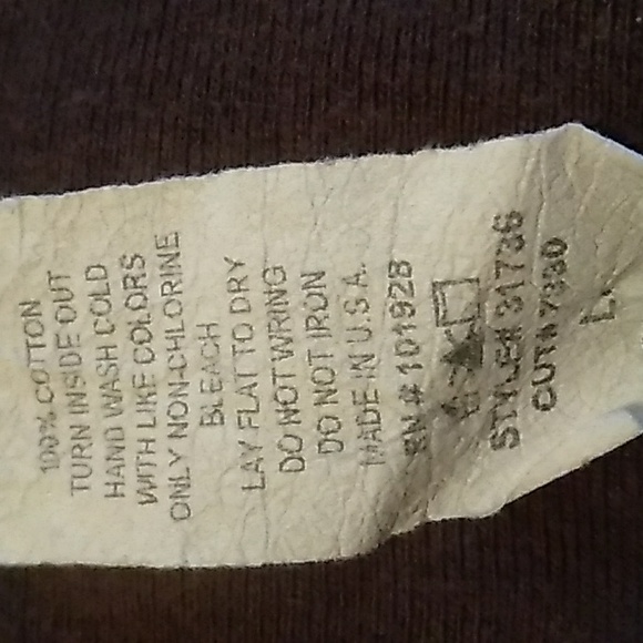 ⚜️ V-neck 3/4 Sleeve T-shirt Brown & Roses 🌹 Lg - Picture 7 of 12